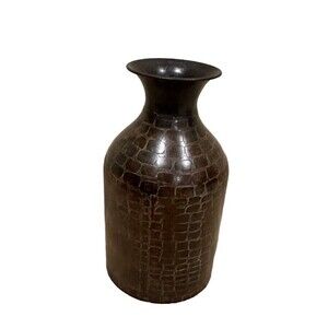 Target Market Bazaar Bronze Decorative 8" Metal Vase